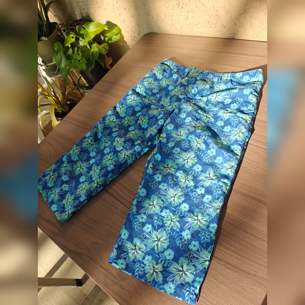 Hibiscus Blue Swim Pants xs